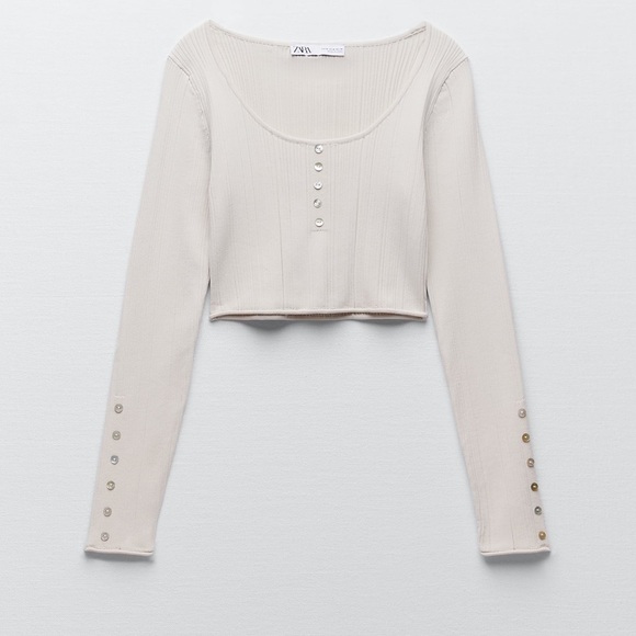 ZARA Cropped Knit Top - Picture 11 of 12